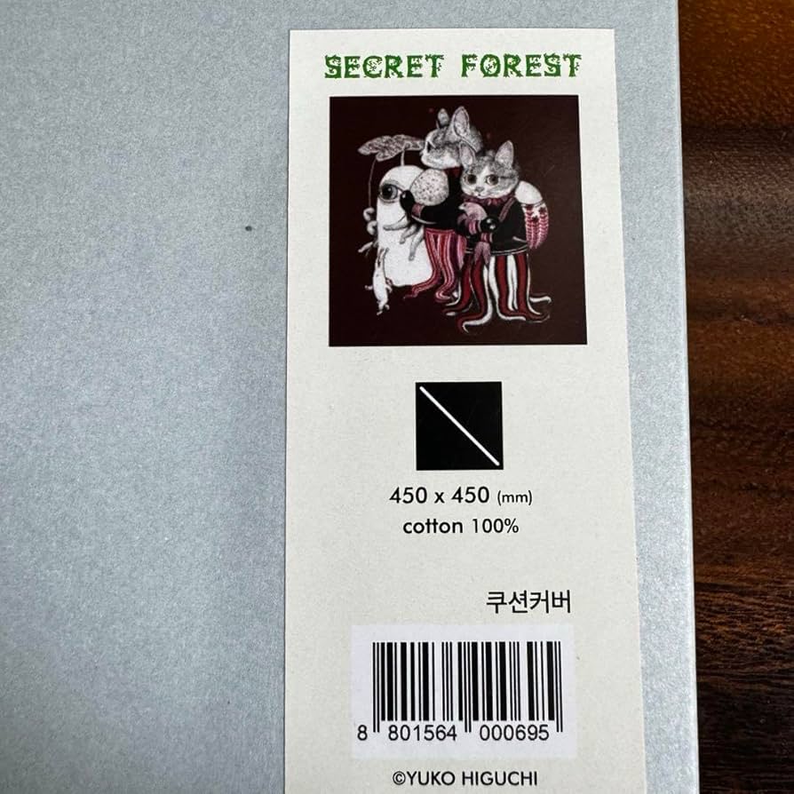 ヒグチユウコ 韓国　秘密の森 特別展 クッションカバー　ボーちゃん ヒグチユウコ 韓国 秘密の森 特別展 クッションカバー ボーちゃん